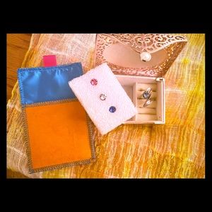 Sterling silver ring & 4 interchangable gemstones